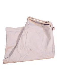 Gloria Vanderbilt Belted Denim Bermuda Shorts Womens 16W White Joslyn Slimming - Picture 1 of 15