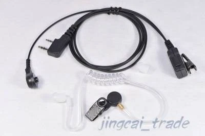 K101B Covert Acoustic Tube Earpiece PTT for Wouxun Kenwood Puxing Baofeng Radio - Image 1 of 2