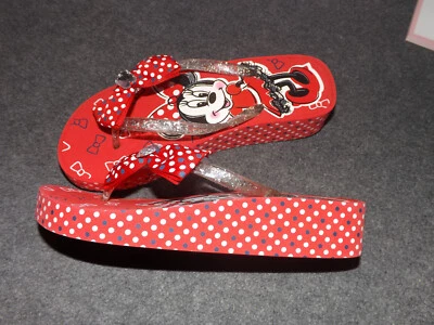 迪士尼商店 - 米妮老鼠 - 厚底拖鞋凉鞋 - 尺寸 2/3 BG - 全新无标签 — 第 1/4 张图片