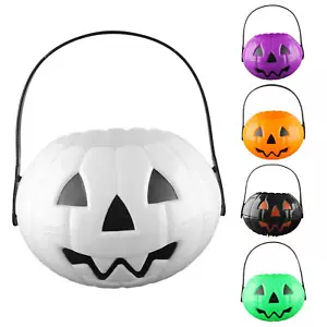 Pumpkin Trick or Treat Bucket Pumpkin Bucket Treat Bags Pumpkin Pail wonderful - Picture 1 of 3