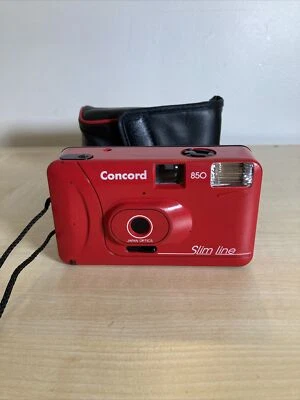 Concord 850 Slim Line Compact Point and Shoot 35mm Film Camera - RED - Japan opt - Image 1 of 4