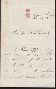 1873 FROGMORE HAUS Prinz Christian von Schleswig-Holstein an Sir Henry Ponsonby - Bild 1 von 3