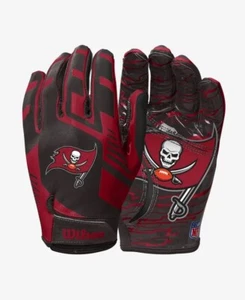 Tampa Bay Buccaneers NFL Stretch Fit Receiver Football Gloves - Picture 1 of 3