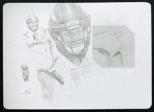 2017 Carlos Henderson 1/1 BLACK PRINTING PLATE RC Illusions 2018 Plates Patches