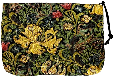 FAUVEFINEARTS WILLIAM MORRIS GOLDENE LILIE, BELGISCHE TAPESTRY TASCHE TASCHE KOSMETIKTASCHE