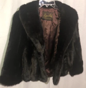 Vintage Upper Deck Faux Cape Wrap size 10 Very Nice Mink - Picture 1 of 5