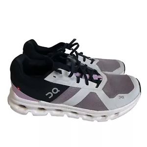 Zapatos deportivos On Cloudrunner Heron negros púrpura blancos para mujer talla 10,5 con cordones - Imagen 1 de 8