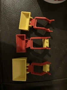 3 X Lego Shovel Bucket Excavator Scoop Truck Yellow Red Digger - Picture 1 of 6