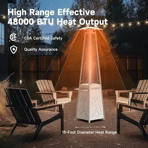 Patio Pyramid Heater Outdoor Garden Propane Gas Flame Heating 48,000 BTU - Picture 1 of 6