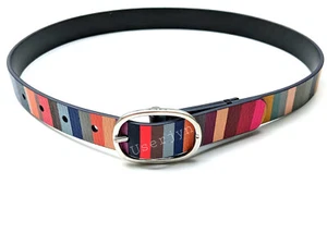 Cintura reversibile Paul Smith da donna firmata Swirl e pelle nera: prezzo consigliato: £ 160 - Foto 1 di 12