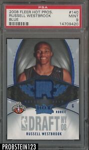 2008-09 Fleer Hot Prospects Blue #140 Russell Westbrook RC Rookie PSA 9 MINT