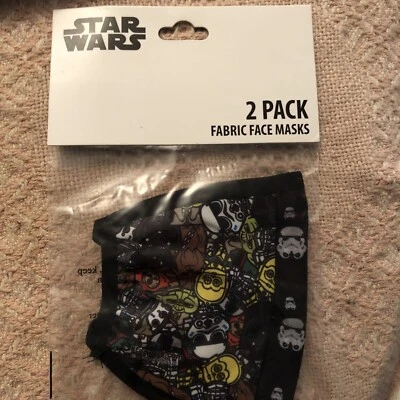 Disney - Star Wars Little Boys Reusable 2-Pack Face Masks -Darth Vader, Yoda, 4+ - Image 1 of 3