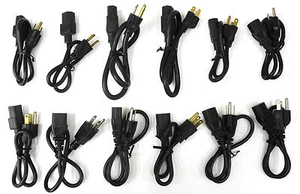 TWELVE 18" Shorty Standard IEC AC Power Cords For Audio A/V Data Racks Etc. PO - Bild 1 von 1