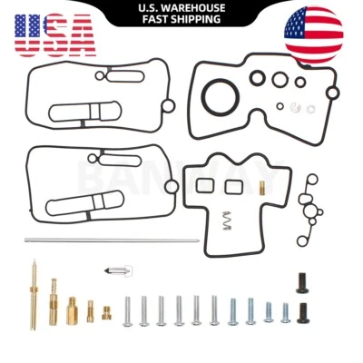 For Honda CRF250R CRF250X CRF450R CRF450X Carburetor Repair Kit Gasket Rebuilt Foto 1 de 4