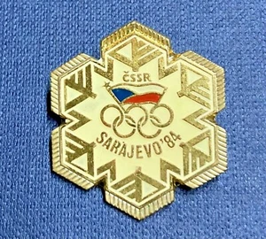 1984 Sarajevo Czech CSSR Dated Olympic NOC Athlete Pin Badge - Picture 1 of 1