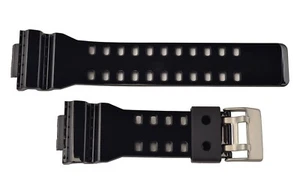 Black Watch band Strap Fits Casio GA-100 GA-110 G-8900 Shinny - Picture 1 of 4