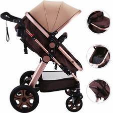 3 In 1 Carrozzina E Passeggino Pieghevole Antiurto Leggero Bambini 36 Mese