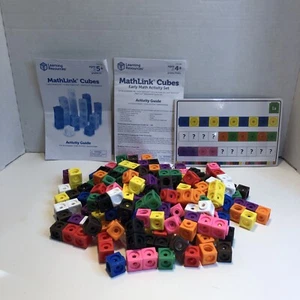 Juego de cubos de enlace matemático recursos de aprendizaje 190 cubos tarjetas de actividad guías - Imagen 1 de 7