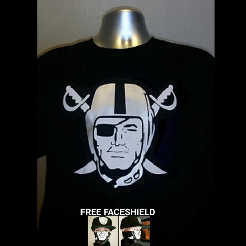 OAKLAND RAIDERS T-SHIRT FREE RAIDER FACESHIELD WITH PURCHASE Cover