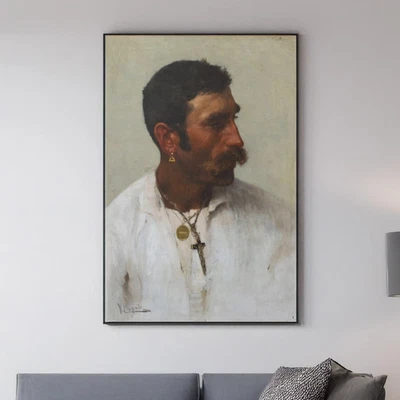 Arte de pared en lienzo/póster Head of Fisherman de Vincenzo Caprile Foto 1 de 2