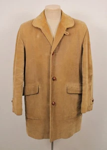 VTG Men's 50s Lakeland Tan Corduroy Coat Sz Medium 40 1950s - Picture 1 of 9
