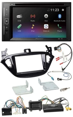 Pioneer Bluetooth Lenkrad USB 2DIN DAB DVD Autoradio für Opel Adam Corsa E ab 20 - Bild 1 von 4