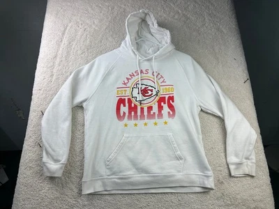 Moletom com capuz masculino NFL Kansas City Chiefs branco grande mistura de algodão - Imagem 1 de 4