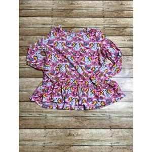 Posh Peanut Angel Kitty Long Sleeve Peplum Top 3T/4T - Picture 1 of 4