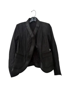 Chaqueta de cuero negra Rick Owens talla 10 - Imagen 1 de 7