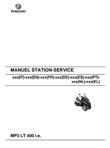 MANUAL REVISIÓN TALLER REPARACIÓN PDF PIAGGIO MP3 400 LT es decir - Imagen 1 de 2