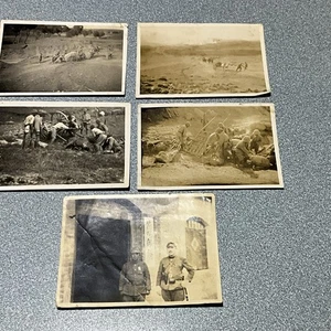 Japonés JAPÓN 5 Foto Antigua 3.2x2.2 Segunda Guerra Mundial Ejército Imperial - Imagen 1 de 7