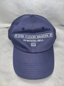 vintage wilson US Open Flushing Meadows NY ‘03 Official Ball Hat Cotton Strap - Picture 1 of 6