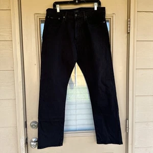 Pantalones de mezclilla negros Polo Ralph Lauren Hampton rectos para hombre talla 33x32 Hudson - Imagen 1 de 14