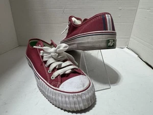 Scarpe sneakers Pf Flyers fondotinta postura unisex uomo 9 donna 10,5 stringate rosse - Foto 1 di 9