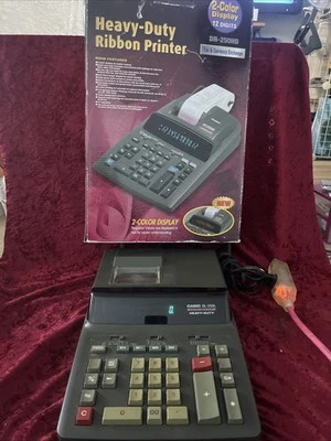Casio DR-250HD Electronic 2 Color Printing Calculator  - - Image 1 of 4