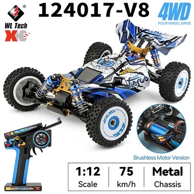 WLtoys 124017-V8 RC Rennwagen 1/12 2,4G 4WD 75km/h Brushless Motor Metallgehäuse - Bild 1 von 4