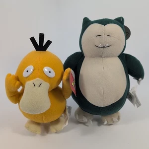 VTG 1999 Official Pokemon Snorlax Psyduck Plush Play by Play with Tags Nintendo - Picture 1 of 17