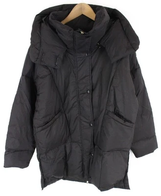 Chaqueta para mujer REPLAY M marrón oscuro acolchada cremallera broches de presión forrada con capucha manga larga * Foto 1 de 4