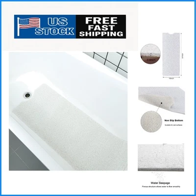 Противоскользящий коврик для душа 40x16 дюймов ПВХ - безопасный и удобный необходимый для ванной - Изображение 1 из 4