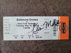 Kevin Maas 2012 New York Yankees vs. Baltimore Orioles - Autographed! - Picture 1 of 3