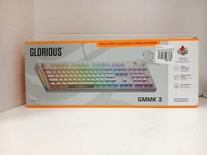 Glorious GMMK 3 100% RGB Wired Mechanical Keyboard, White #1 - Picture 1 of 8