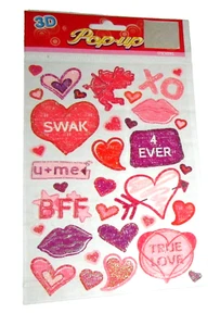 Valentinstag 3-D POP-UP STICKER - Bild 1 von 1