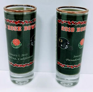 Oregon Ducks - University of Oregon- 2010 Rose Bowl -Shot Glasses Lot of 2 - Picture 1 of 4