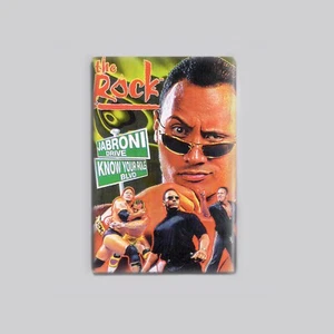 THE ROCK / JABRONI DRIVE - IMÁN NEVERA 2"x3" (cartel de lucha libre vintage años 90) - Imagen 1 de 3
