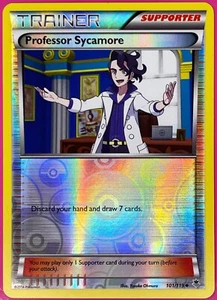 Pokemon Professor Sycamore #101/119 Reverse Holo Trainer XY Phantom Forces 2014 - Picture 1 of 2
