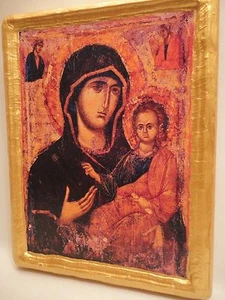 Vergine Maria con Bambino Gesù Cristo rara icona del cristianesimo cattolico e ortodosso - Foto 1 di 10