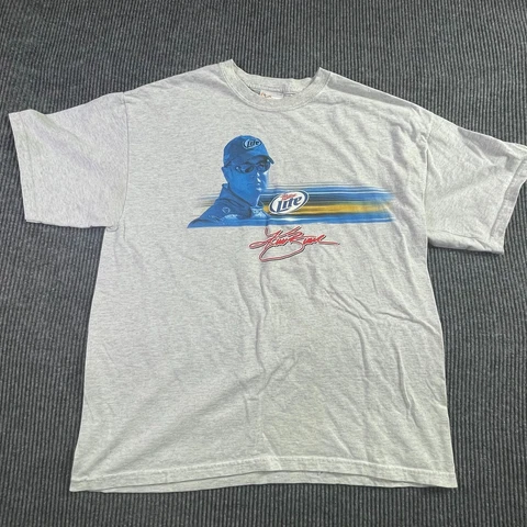 Chase Kurt Busch T Shirt Mens XL Gray NASCAR Racing Short Sleeve Back Hit Beer Cover