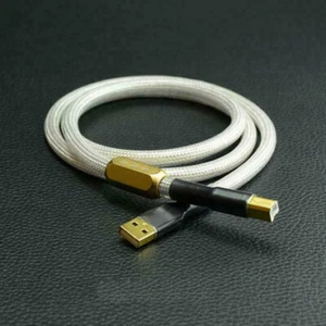Cable plateado OCC de alta gama cable USB DAC HIFI cable A-B USB tipo A a tipo B - Imagen 1 de 5