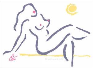JACQUELINE DITT - Hot Girl - past.A3 sign.ltd.Impresión original gráfico desnudo pin up - Imagen 1 de 3