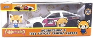 Jada Toys Sanrio 1:24 1986 Toyota Trueno (AE86) Die-cast Car & AGGRETSUKO Figure - Foto 1 di 7